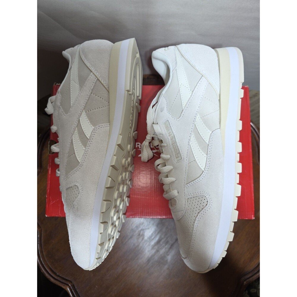 Reebok Classic Leather Chalk Sand White Sneakers Men's 12 Unisex 100209483 NWB